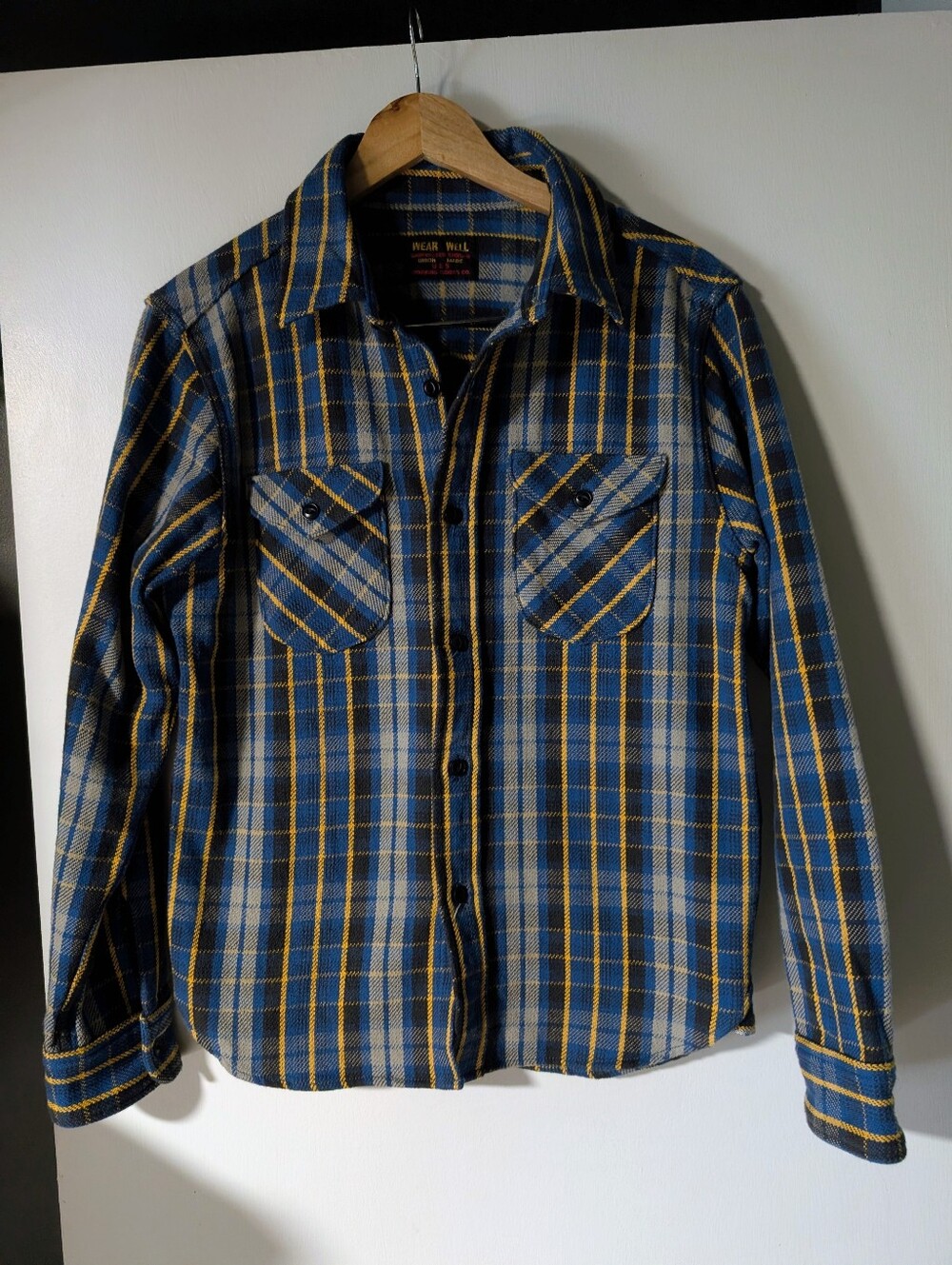 UES Wear Well Heavy Flannel Size 2 Lot 502251 Japanese Heritage Blue Medium